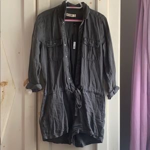 NEW Charcoal Dark Grey Blank NYC Doing Time Romper